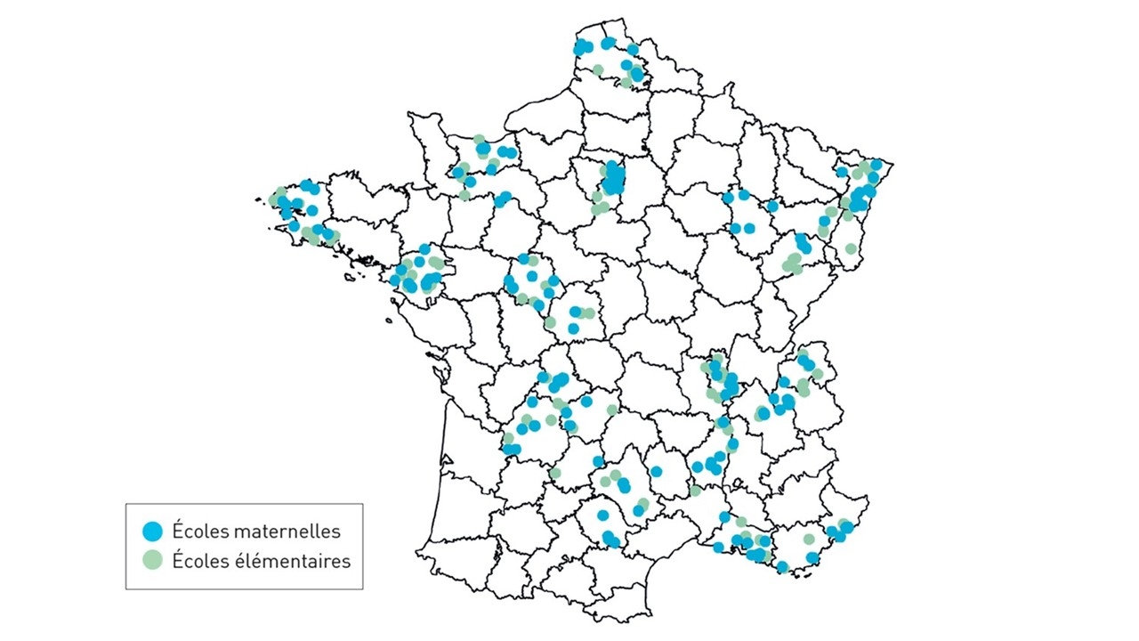 Illustration de la carte de France avec indication des localisations d'enquêtes de la CNE