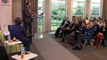 Présentation des résultats de travaux lors de la journée de lancement de l'OQEI